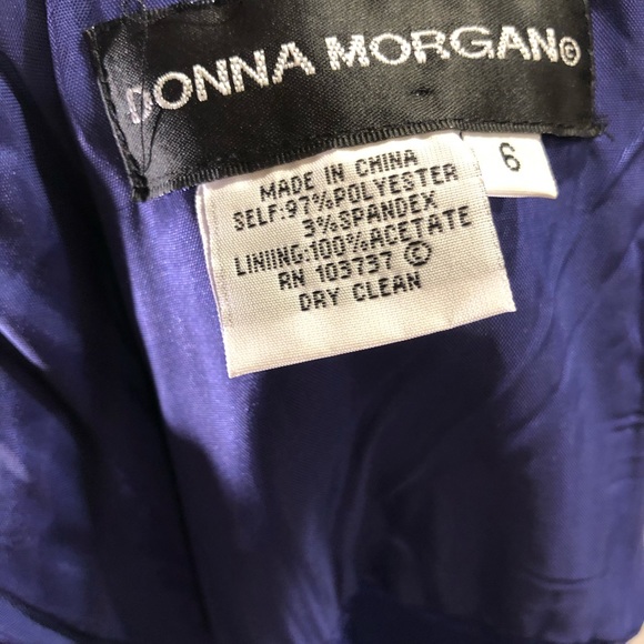 Donna Morgan Cobalt Blue Dress, sz 6 - Picture 6 of 6